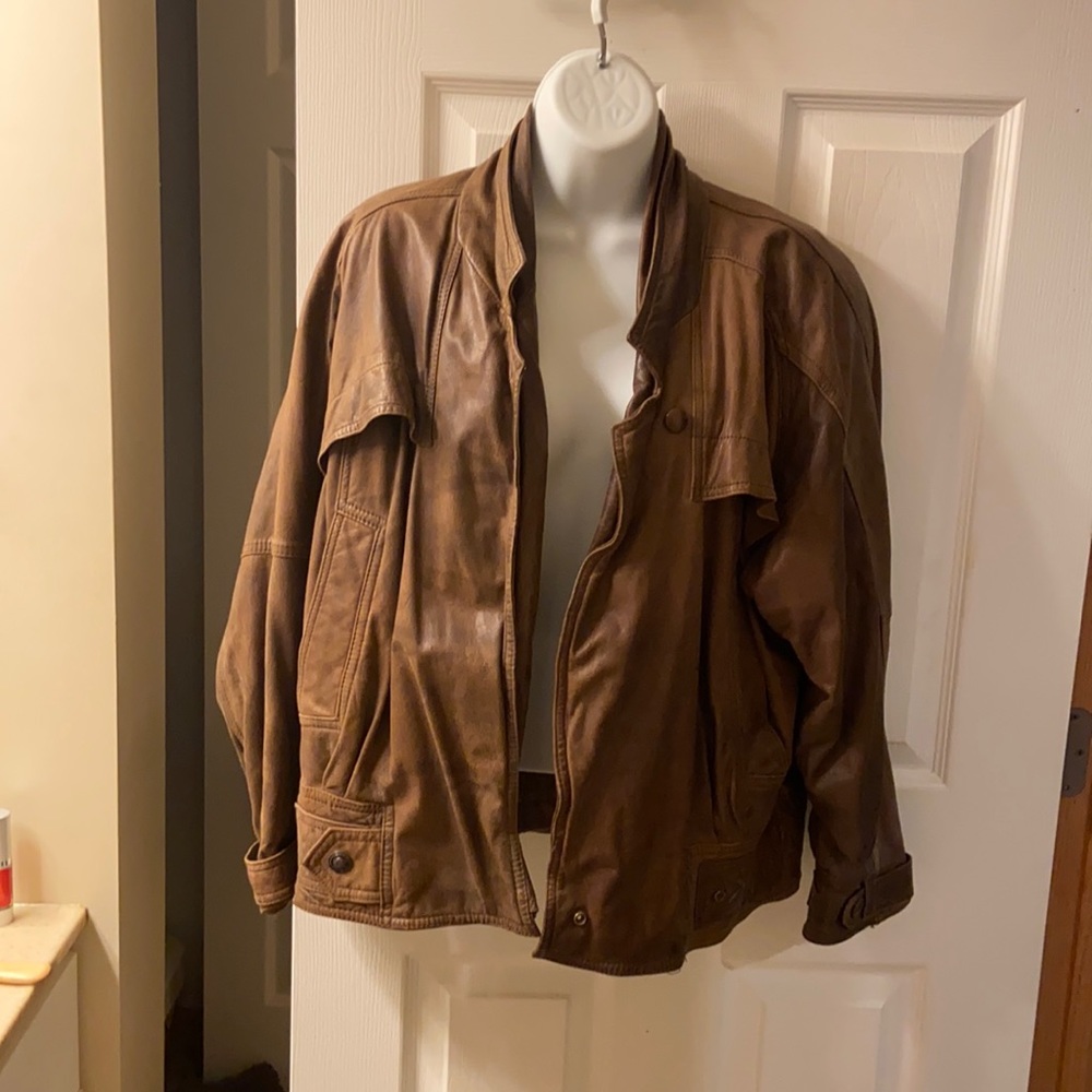 Leather Bomber Jacket